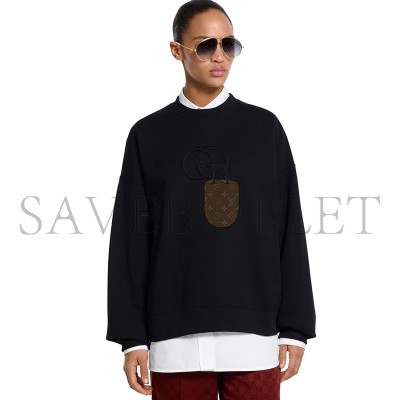 GUCCI BRUSHED COTTON JERSEY SWEATSHIRT 838450 GUCCI BRUSHED COTTON JERSEY SWEATSHIRT 838450